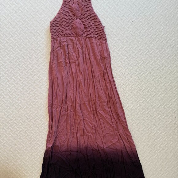 altard state, maxi dress, medium, ombre, crochet top, purple, halter top, boho - Picture 7 of 7